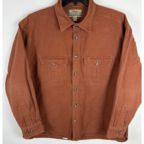Vintage Cabelas Heavy Button Down Shirt / Orange / Size XL - Picture 2 of 5